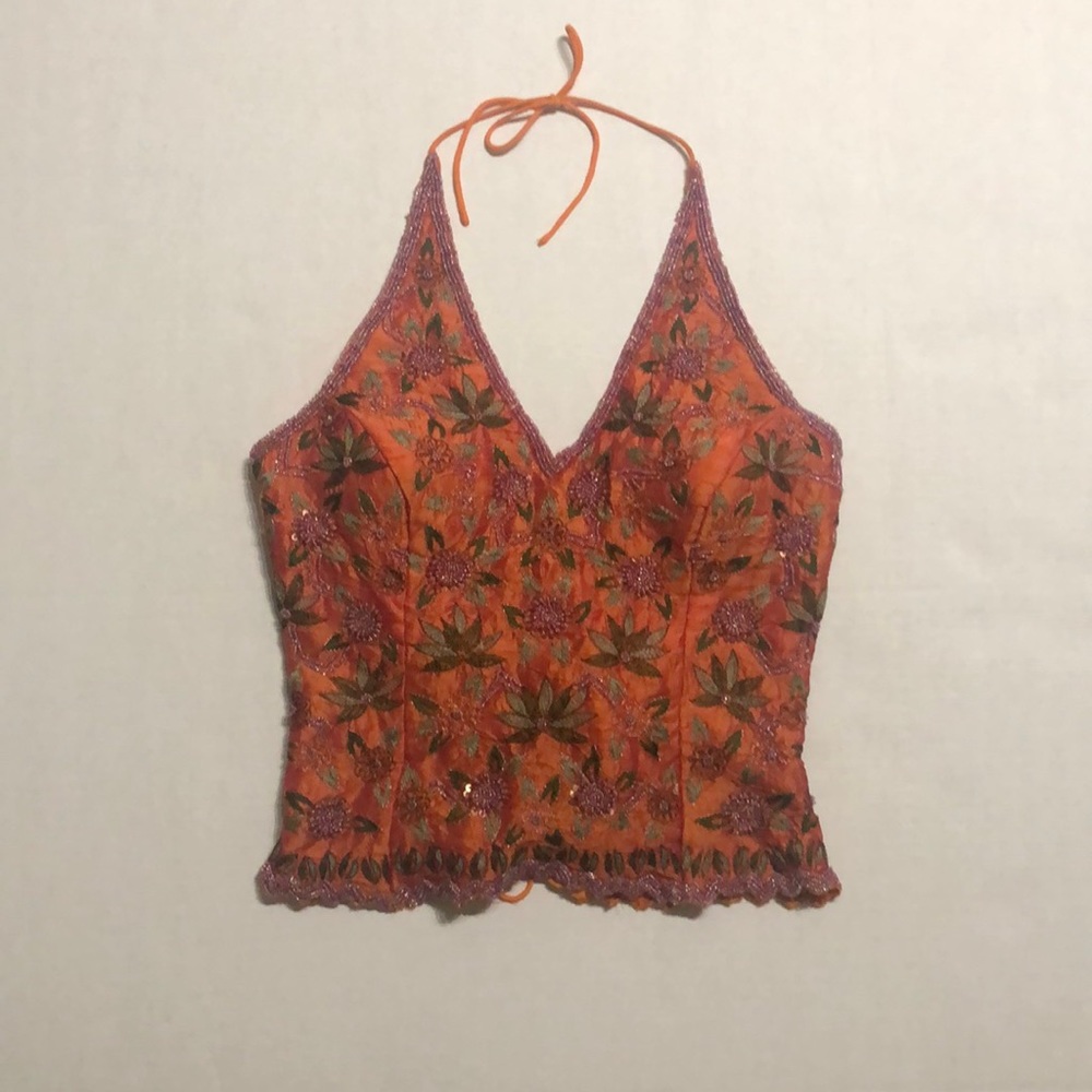 Beaded halter top